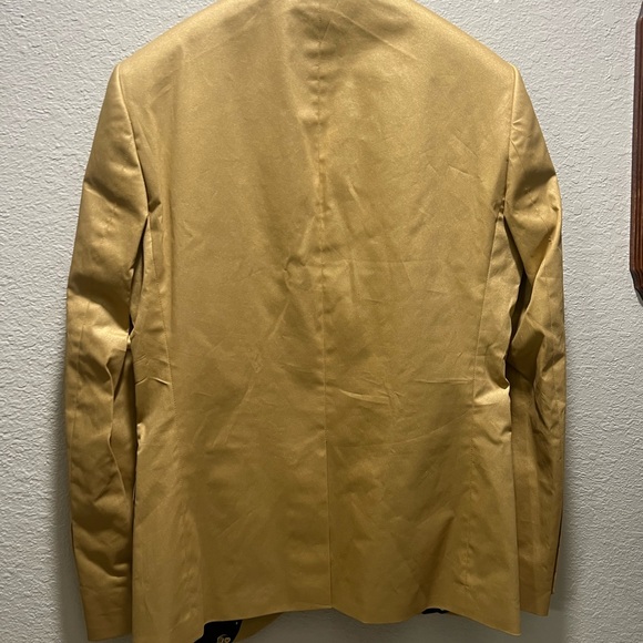 Noose and Monkey Gold and Black Men 2pc Suit Jacket And Vest - Size 42R - Picture 2 of 14
